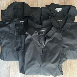 5x Express female black shirts